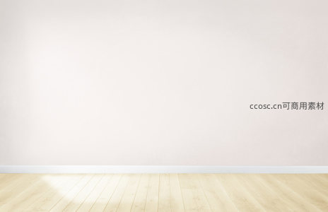空旷房间木地板与白墙