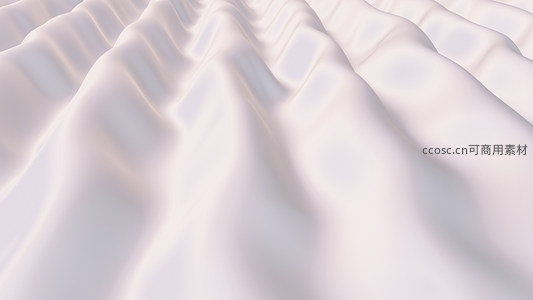 柔滑白色绸缎的波浪纹理特写