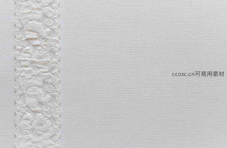 白色蕾丝边布料特写