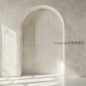 极简拱门设计，阳光洒落的静谧空间