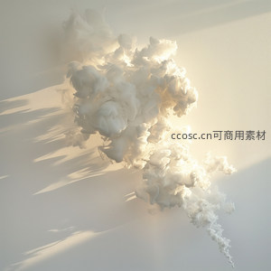 光影中的白色烟雾艺术