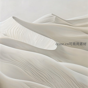 纯净沙丘的流动曲线之美