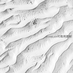 航拍视角下的雪白沙丘地貌