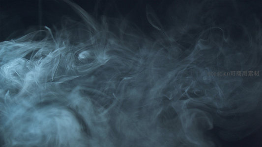 漩涡状烟雾的动态美感