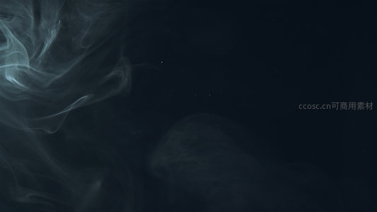 左上角升腾的烟雾与右侧星空般背景