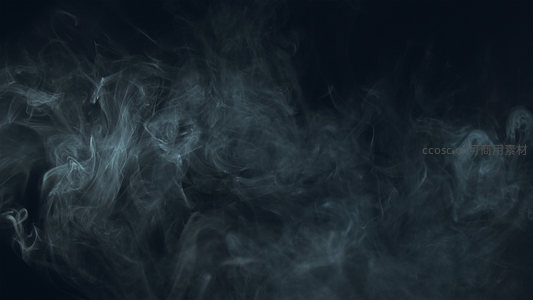 深邃夜幕下灰白烟雾的抽象之美