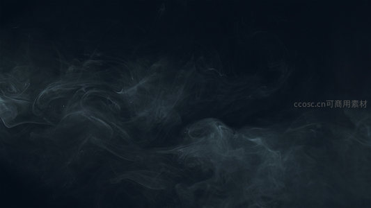 暗夜中轻盈飘渺的烟雾丝带