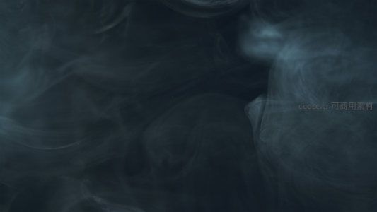 幽蓝烟雾弥漫的神秘暗夜空间