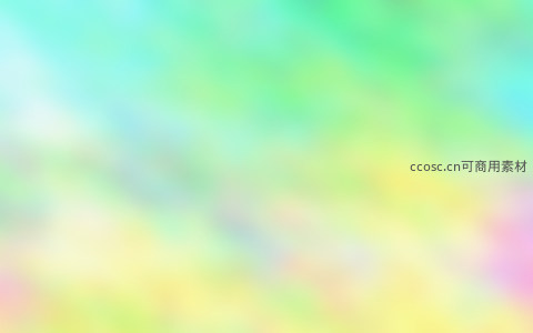 春日彩虹色柔光抽象画