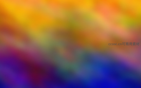 暖黄冷蓝撞色抽象画