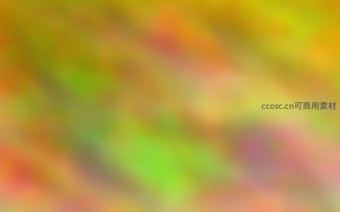 暖黄绿意朦胧抽象图