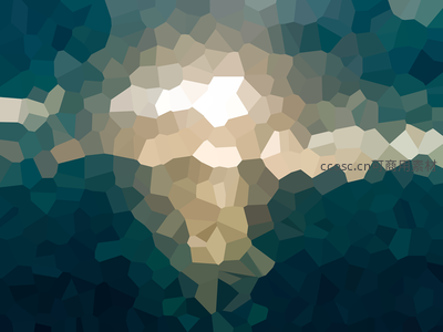蓝绿渐变多边形抽象艺术背景