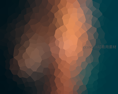 暖橙与深青色块抽象艺术