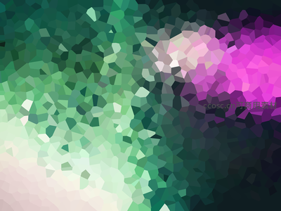 绿紫渐变多边形抽象艺术背景