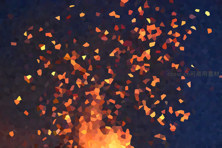 橙黄飞溅多边形动态背景