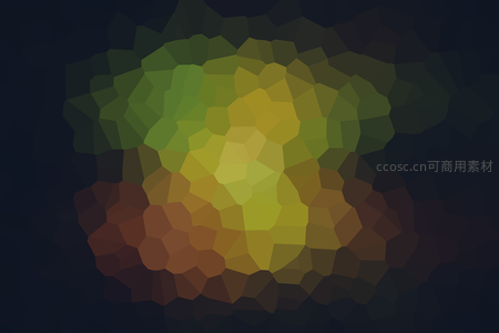 多边形拼接的绿黄渐变抽象团块