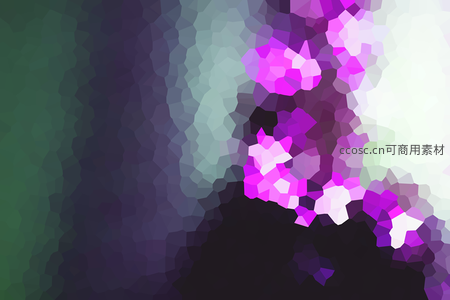 紫绿撞色马赛克花朵