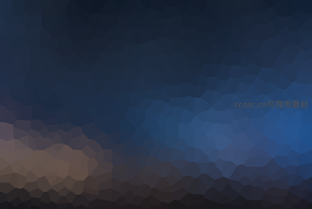 深邃蓝棕多边形夜景