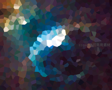 深邃空间中漂浮的冰晶状几何体