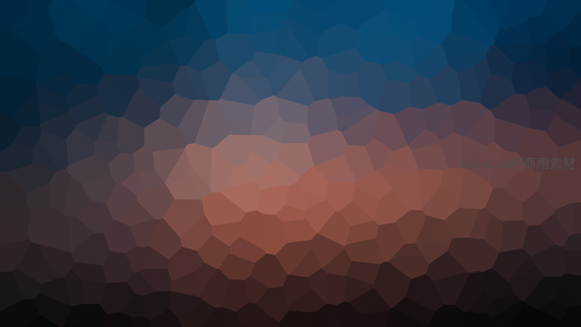 深蓝与暖棕交融的多边形抽象画