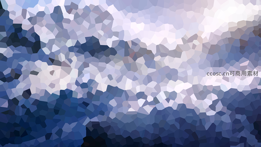 蓝白交织的多边形云海图