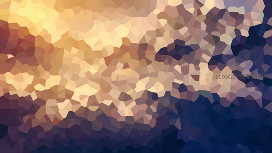 多边形艺术风格的黄昏天空渐变