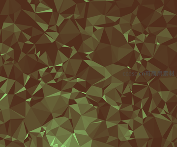 大地脉络：棕绿交织的低多边形纹理