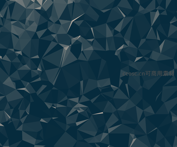 深海暗涌：蓝灰调的立体多边形背景