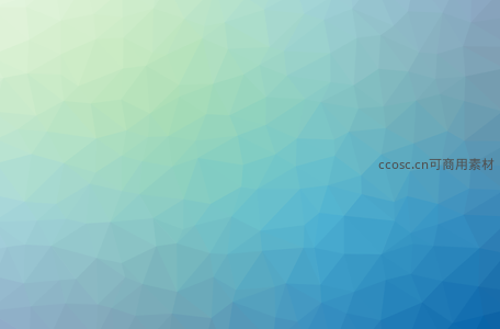 青绿渐变的多边形梦幻天空