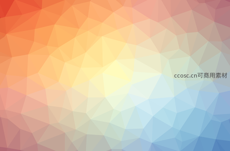 橙黄蓝粉渐变多边形艺术