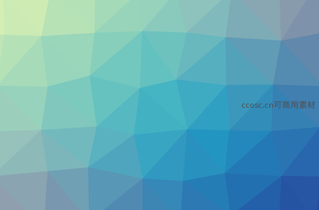 青蓝绿渐变低多边形图