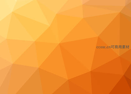 暖橙黄多边形抽象渐变背景
