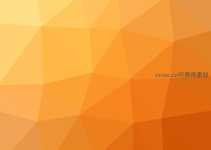 金橙渐变多边形抽象背景图