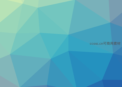 蓝绿渐变多边形抽象背景图案