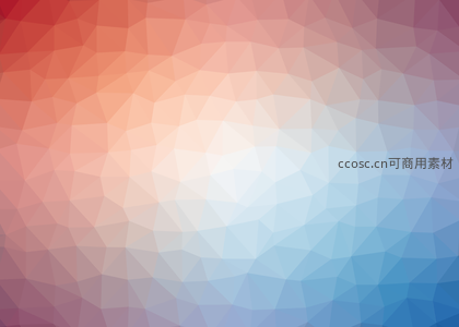 红蓝渐变多边形梦幻背景图