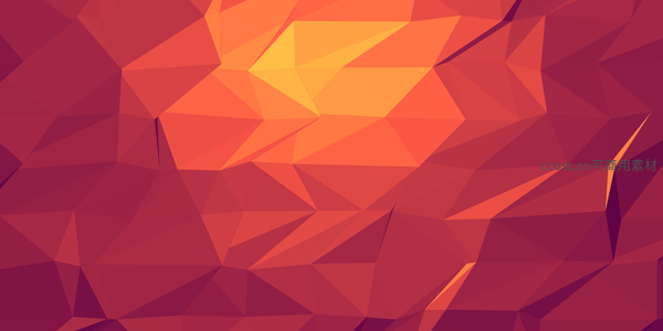 炽热橙红多边形抽象图案