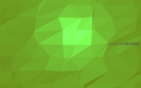 鲜绿亮块多边形抽象图景