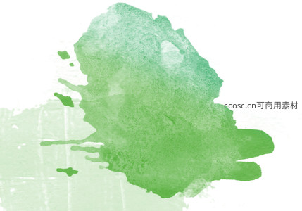 清新薄荷绿水彩晕染艺术背景