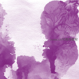 紫色水墨晕染的梦幻艺术纹理