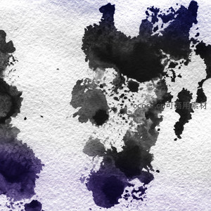 黑白紫水墨泼洒的抽象艺术纹理