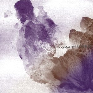 紫褐水墨交融肌理