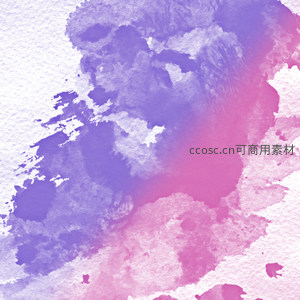 紫粉渐变水彩泼墨效果