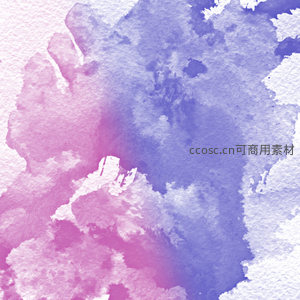 粉蓝水彩交织梦幻纹理