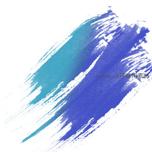 蓝青色系动感笔刷艺术纹理