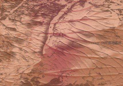 红褐色沙丘纹理展现荒漠之美