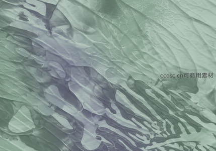 青绿色调的水波纹路抽象画