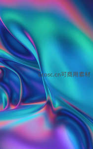 流动霓虹色液态金属质感