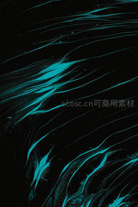 幽蓝光流划破深邃黑色夜空