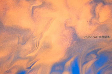 橙蓝交融梦幻烟雾纹理