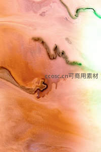 粉橙色流体地貌，似外星球奇幻景观